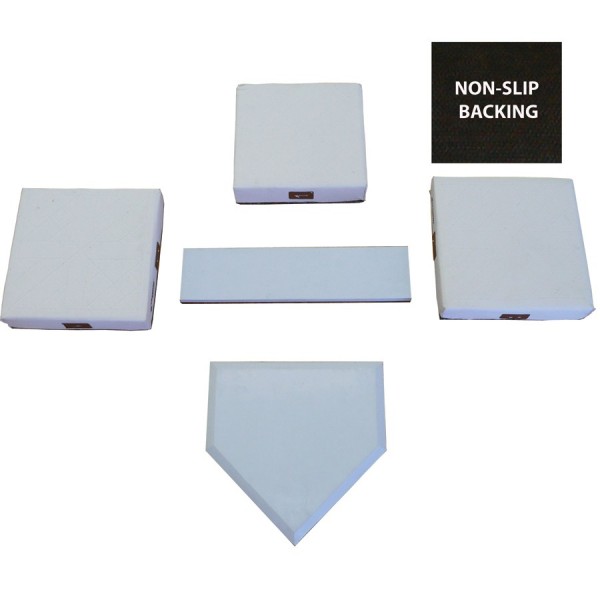 complete non slip base set (3 bases, home plate and pitching rubber )